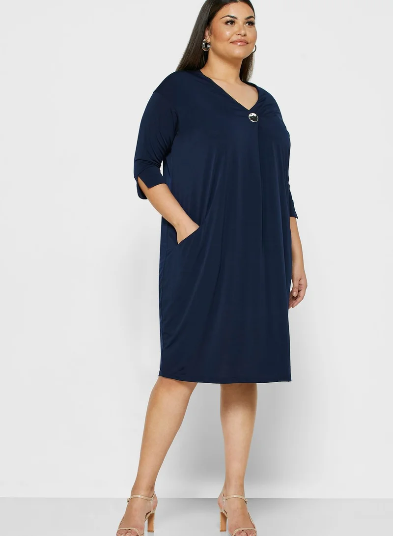 EVANS Button Detail Dress