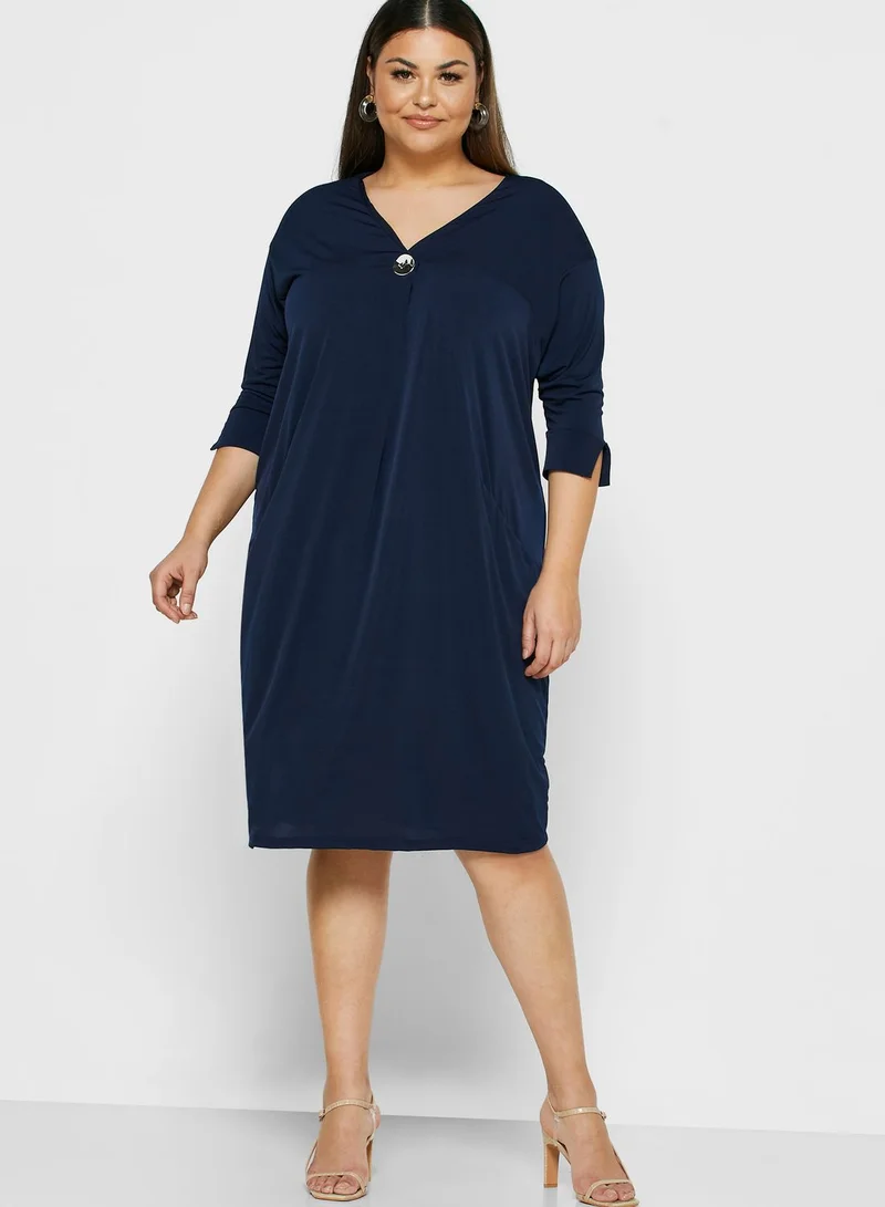 EVANS Button Detail Dress