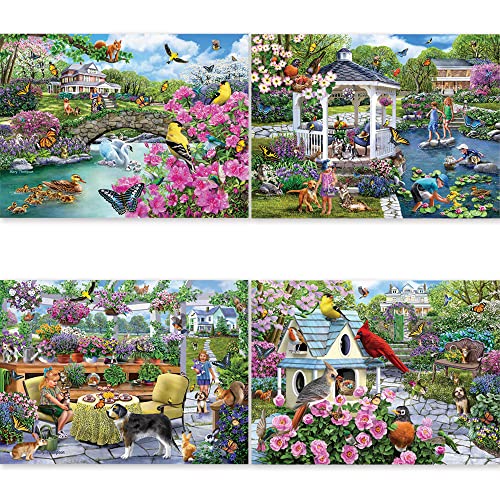 Bits and Pieces 4in1 MultiPack 300 Piece Jigsaw Puzzles for Adults Jigsaw Puzzle Set Bundle by Mary Thompson Completed Puzzle Size 16 x 20 - Image 5
