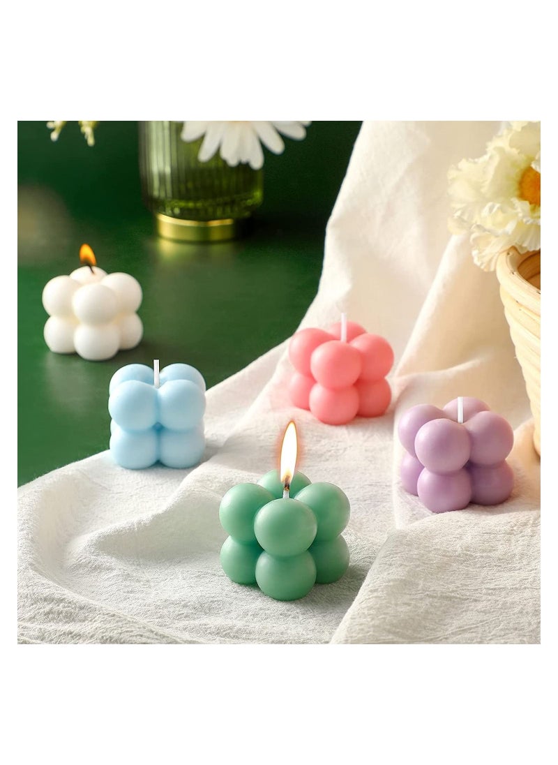 Generic - Mini Bubble Candles Set 4 Colors Cube Soy Wax Candles Handmade Scented Candle - Image 1
