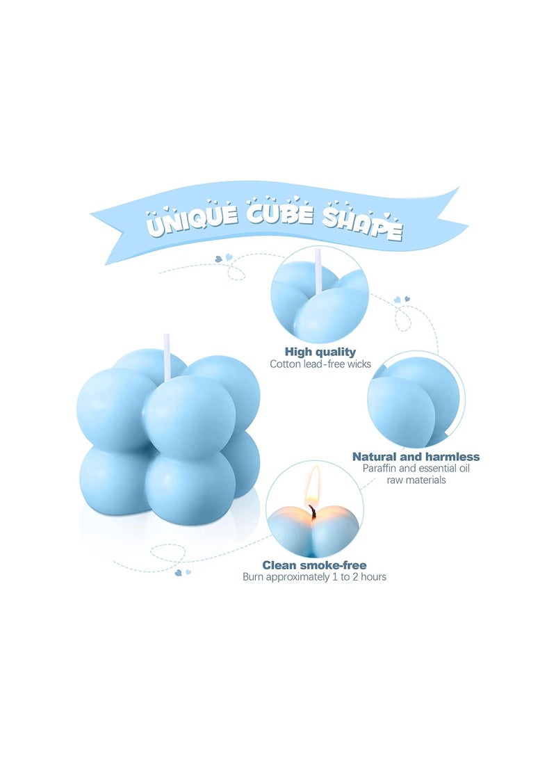 Generic - Mini Bubble Candles Set 4 Colors Cube Soy Wax Candles Handmade Scented Candle - Image 1