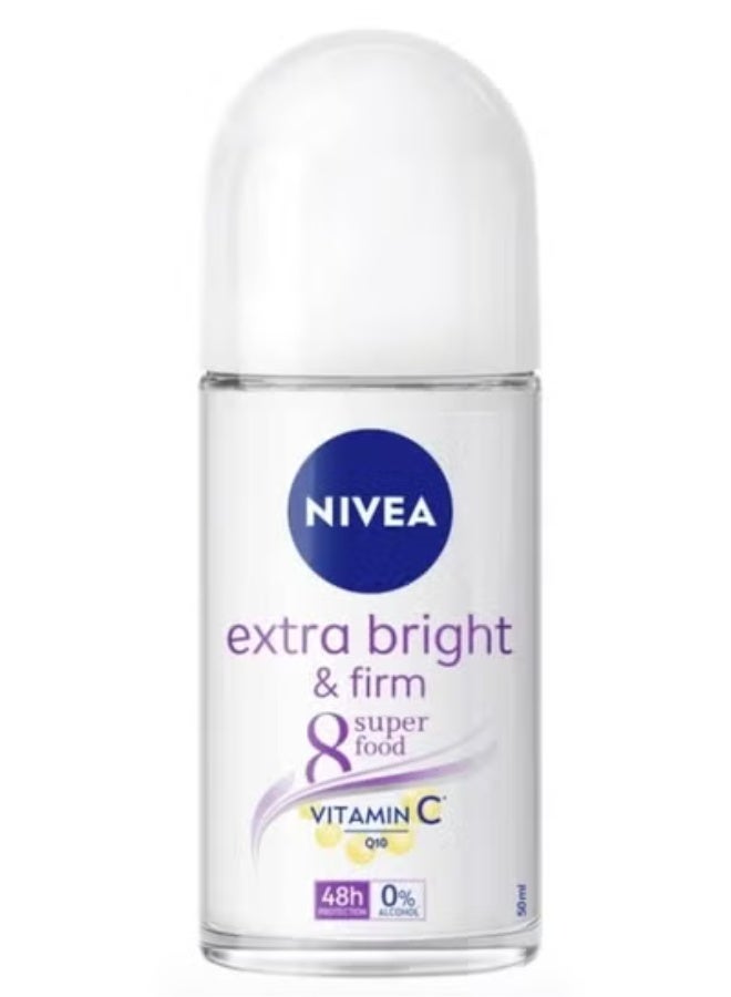 Nivea Two pieces of Nivea Extra Bright & Firm 8 Superfood Roll On, 50ml - Image 2