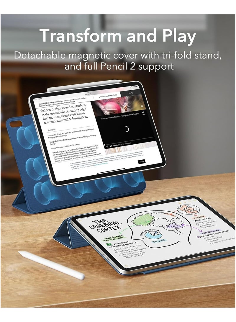 روك بو جراب مغناطيسي لجهاز iPad (A16) مقاس 11 بوصة من الجيل 2025/جراب لجهاز iPad 11/جراب لجهاز iPad من الجيل العاشر 2022/جراب iPad 10، جراب مغناطيسي مريح مع خاصية السكون/التنشيط التلقائي، جراب نحيف لجهاز iPad 11 بوصة 2025/10.9 بوصة من الجيل العاشر 2022 من سلسلة Rebound - Image 3