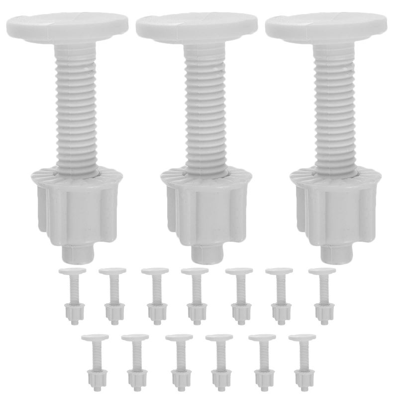 Toilet Seat Screw Kit 8 Pairs Hinge Bolts Nuts White 6 3 X 3 Cm Fixing Fasteners - Image 2