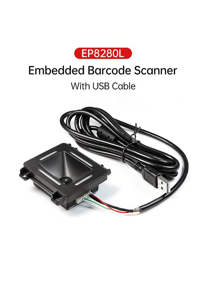 Generic Embedded Barcode Scanner Self-Induction 1D 2D QR Bar Code Reader Module Support RS-232/ TTL/USB Port Connection Auto Scanning for Gate Machine Tickets Checking Mobile Payment  - Image 4