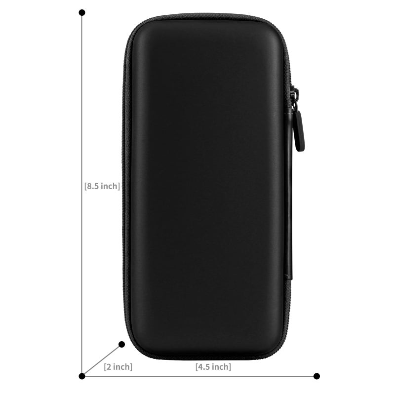 iMangoo Travel Essentials Electronics Organizer Charger Case Portable Dual Zipper Shockproof Pouch Tech Purse Cord Cable Pouches Power Bank Storage Accessories Bag for Women Men,8.5x4.5x2 Black - Image 5