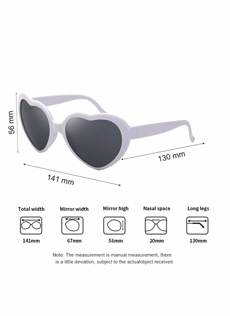 Generic - Heart Sunglasses,  Peach Heart Special Effects Sunglasses Funny Light Diffraction Eyeglasses Heart Light Glasses Magnetic Glasses Clip-on Sunglasses Plastic Frame for Night Driving - Image 1