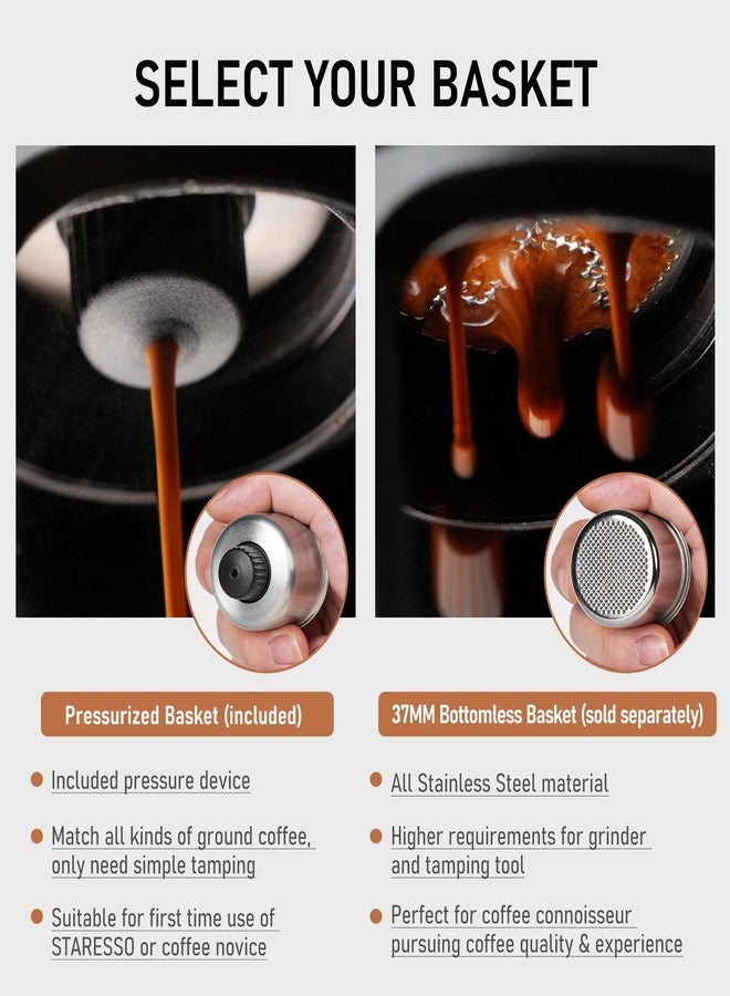 STARESSO Classic Portable Espresso Maker, 2 IN 1 Travel Coffee Maker Compatible Ground Coffee & NS Original Pods, Espresso Machine with Stainless Steel Chamber for Travel Camping, Manually Operated - Image 5