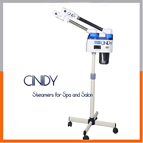 CINIDY 2 In 1 Nano Facial Steamer, A Hot And Cold Spary Facial Steamer With Double Tube Height Adjustable For Salon Spa Facial Skin Care Hydrating Beauty Instrument (white) - Image 2