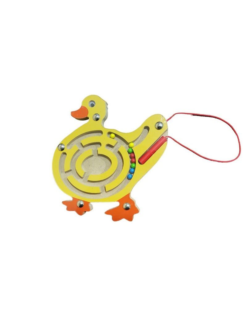 Wooden Magnetic Track Maze Toy Cute Animal Wooden Toy Brain Teaser Intellectual Jigsaw Board Kids Early Educational Puzzle Game - Image 5