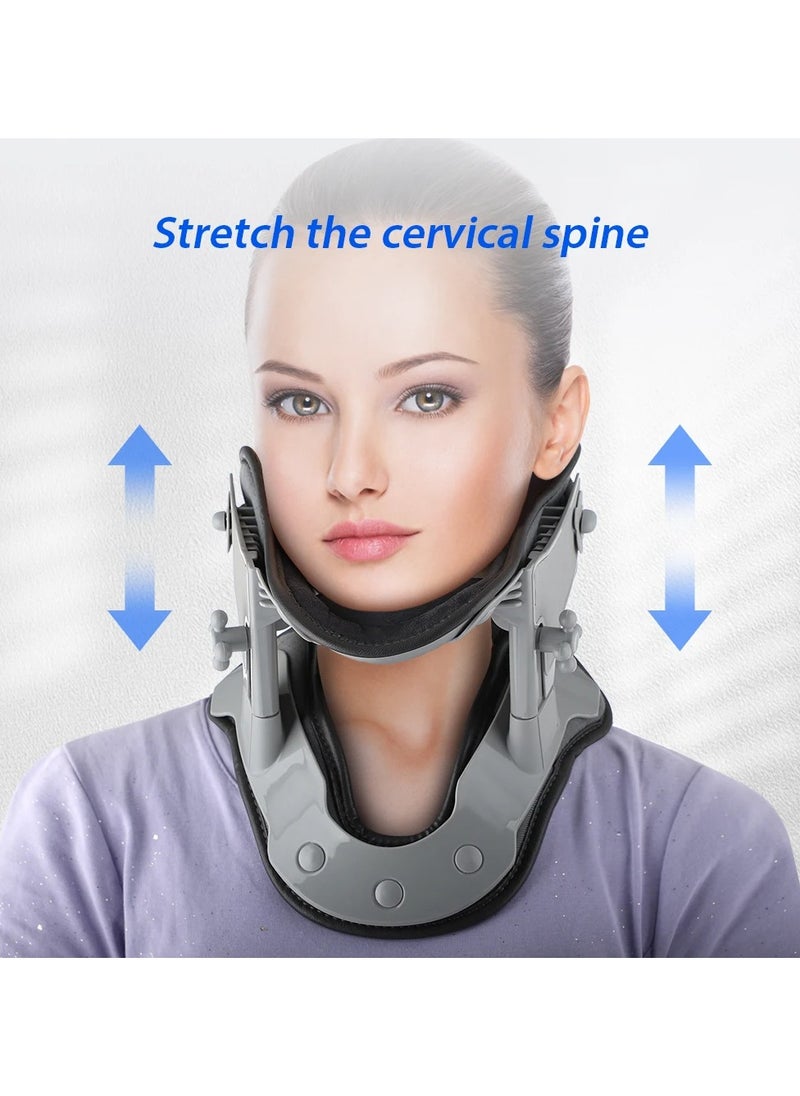 AROAQ Medical Cervical Traction Device Neck Correction Kit Neck Retractor Cervical Stretcher Heating Therapy Spine Pain Relief  - Image 4