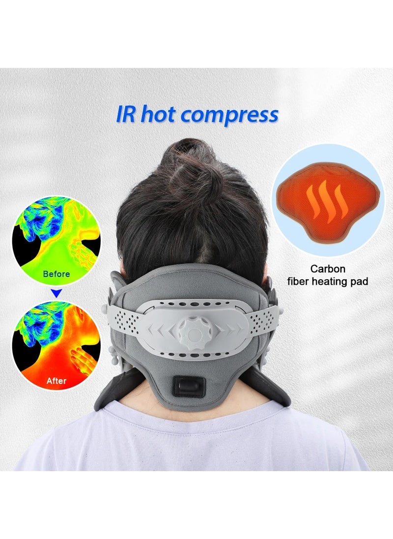 AROAQ Medical Cervical Traction Device Neck Correction Kit Neck Retractor Cervical Stretcher Heating Therapy Spine Pain Relief  - Image 5