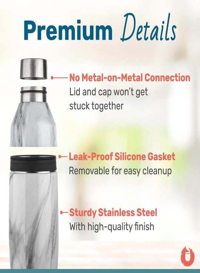 SNOWFOX Premium Vacuum Insulated Stainless Steel Cocktail Shaker, Home Bar Accessories, Elegant Drink Mixer, Leak, Proof Lid With Jigger & Built, In Strainer, Black/Gold, 22oz. - Image 3