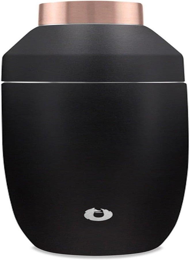 SNOWFOX Premium Vacuum Insulated Stainless Steel Cocktail Shaker, Home Bar Accessories, Elegant Drink Mixer, Leak, Proof Lid With Jigger & Built, In Strainer, Black/Gold, 22oz. - Image 1