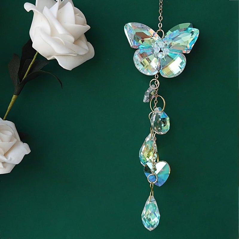 Afiaiwei Butterfly Crystal Sun Catcher Window Hanging Decoration Garden Rainbow Maker for Home Car Decoration - Image 4