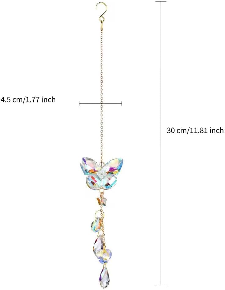 Afiaiwei Butterfly Crystal Sun Catcher Window Hanging Decoration Garden Rainbow Maker for Home Car Decoration - Image 2