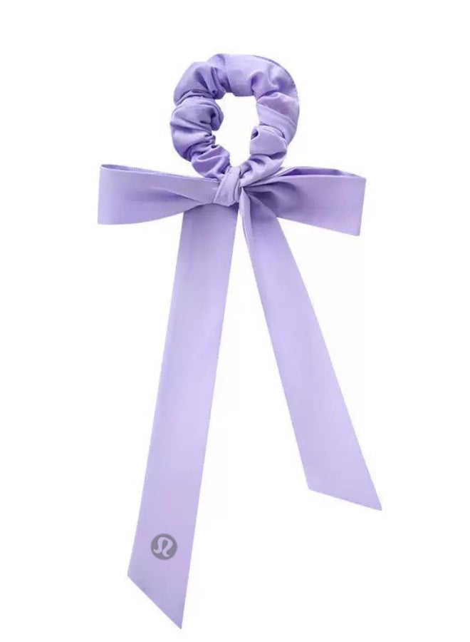 لولوليمون Lululemon satin tight headband with bow tie - a signature hair accessory for yoga, gym, and daily styling - Image 1