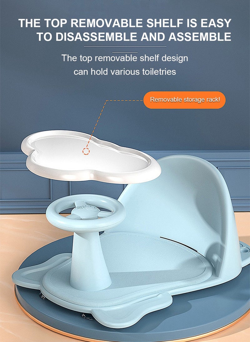 ما بيبي طفل كرسي حمام ، طفل لطيف كرسي حمام الكرتون ، قابل للفصل والتركيب طفل كرسي دش - Image 3