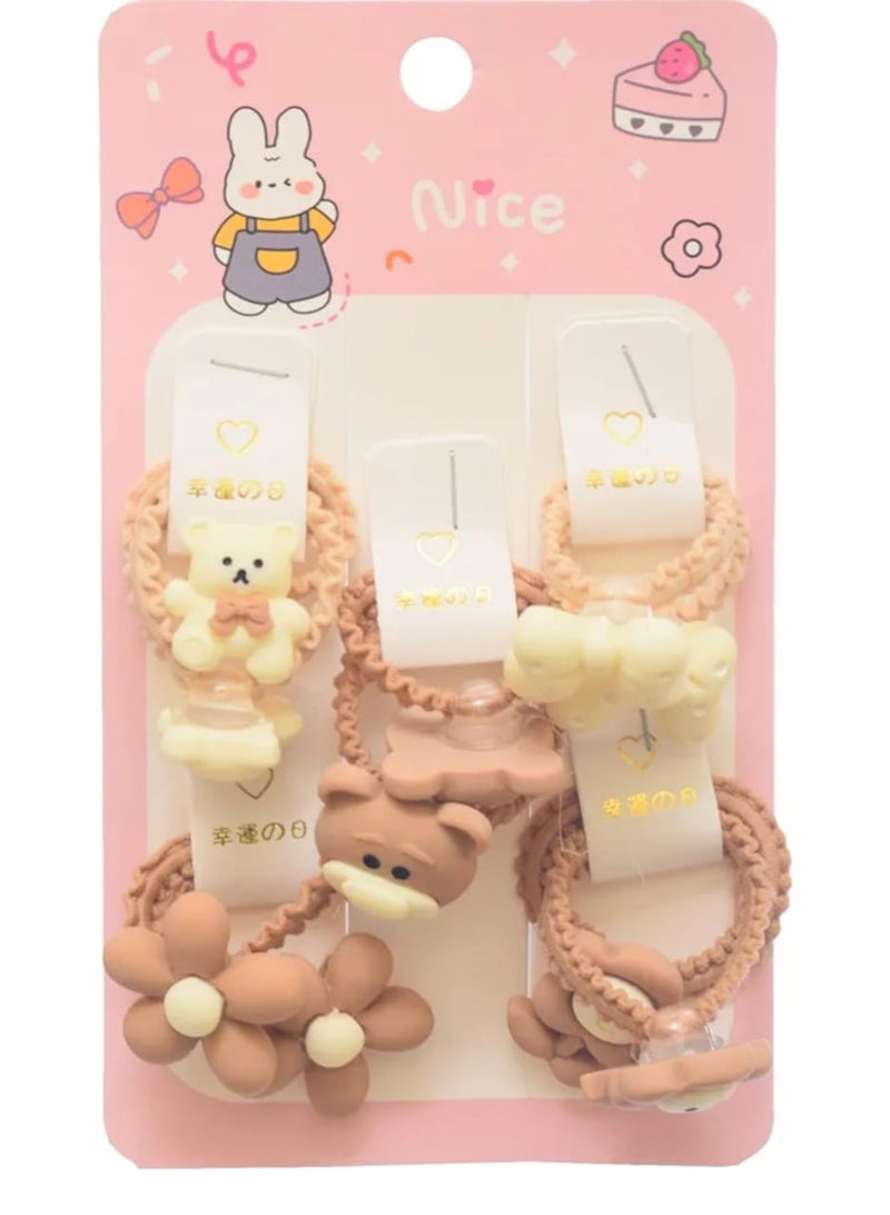 توك شعر بتصميم حيوانات وزهور لطيفة للبنات من دافان، 10 قطع، قد يختلف اللون