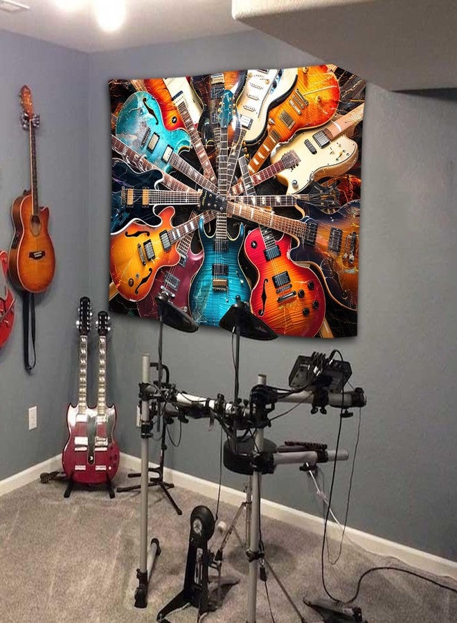 VEIGIKE Cool Music Guitar Themed Tapestry, Rock and Roll Musical Tapestry Wall Hanging for Men Boys Bedroom, Hippie Party Decorations Tapestries Poster College Dorm Home Decor 60X40Inches - Image 3