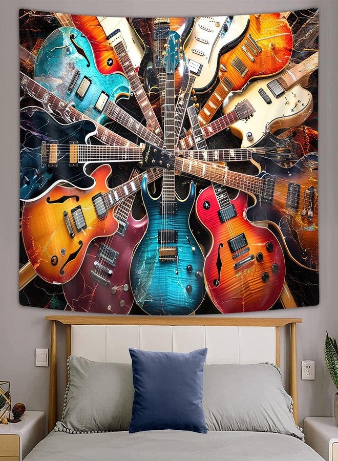 VEIGIKE Cool Music Guitar Themed Tapestry, Rock and Roll Musical Tapestry Wall Hanging for Men Boys Bedroom, Hippie Party Decorations Tapestries Poster College Dorm Home Decor 60X40Inches - Image 4