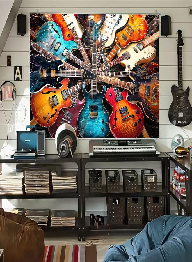 VEIGIKE Cool Music Guitar Themed Tapestry, Rock and Roll Musical Tapestry Wall Hanging for Men Boys Bedroom, Hippie Party Decorations Tapestries Poster College Dorm Home Decor 60X40Inches - Image 2