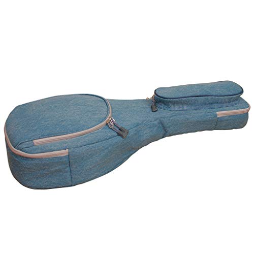 MUSIC FIRST Original Design 15mm Thick Padded Vintage & Retro Jeans Cloth/Denim A & F Style (Standard) Mandolin Gig Bag (Soft Case) Fits Most A Mandolins - Image 3