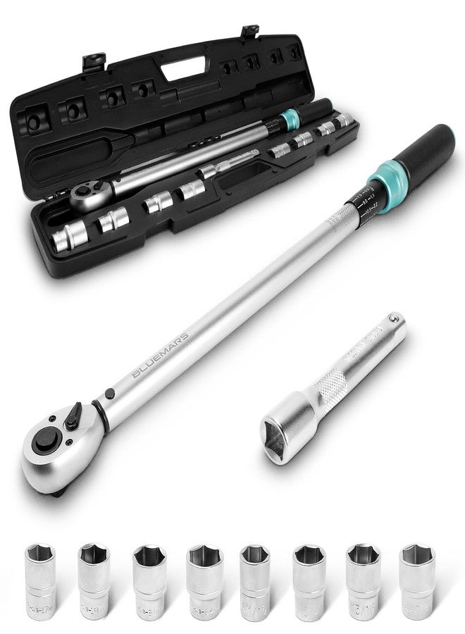 BLUEMARS 8PCS 1/2" Sq Drive Click Torque Wrench Set 60-330Nm Dual-Direction Adjustable Torque Wrench - Image 1