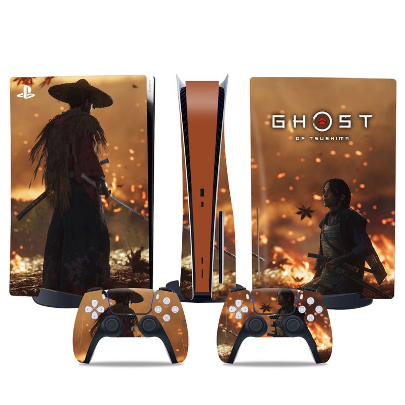 PS5 Disc Edition Sticker PS5 Digital Edition Console Controller Film Ghost of Tsushima Support Drop Shipping Frosted