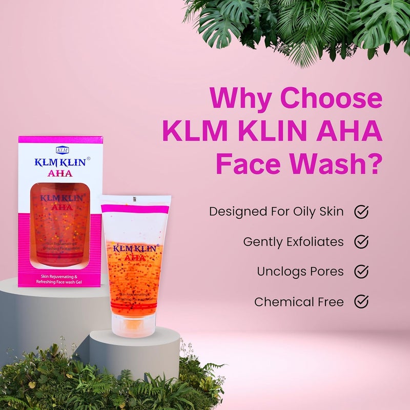 KLMKLIN AHA Face Wash Pack of 2 100ml - Image 3
