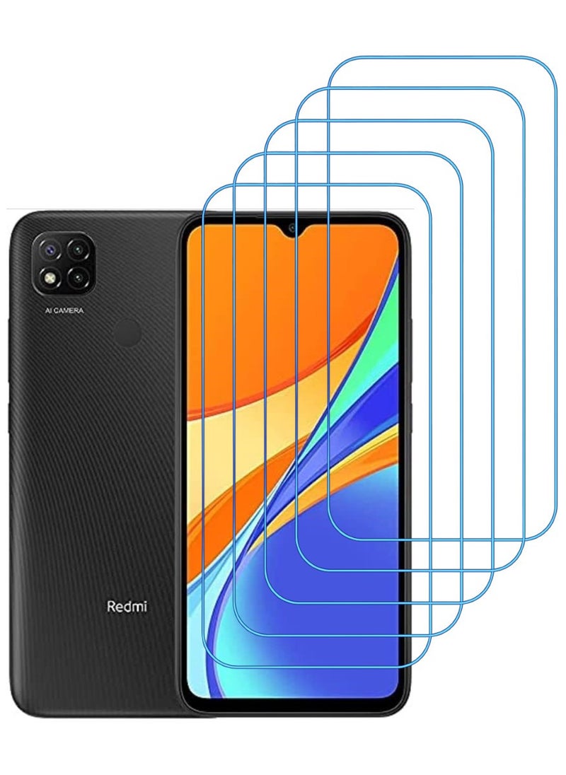 ACLIX 5 Pieces Antistatic ESD Dustproof Premium Quality High Definition Clear Tempered Glass Screen Protector Designed For Xiaomi Redmi 9C - Image 1