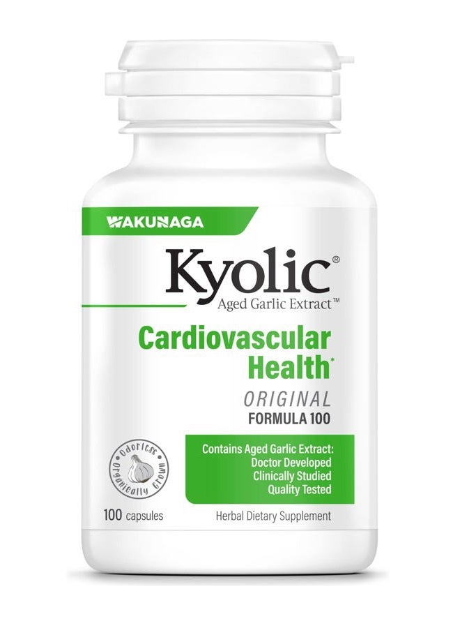 kyolic Aged Garlic Extract Formula 100, Original Cardiovascular, 100 Capsules (Packaging May Vary) - Image 1