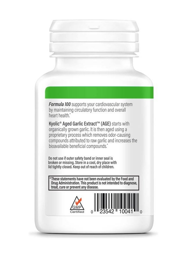 kyolic Aged Garlic Extract Formula 100, Original Cardiovascular, 100 Capsules (Packaging May Vary) - Image 2