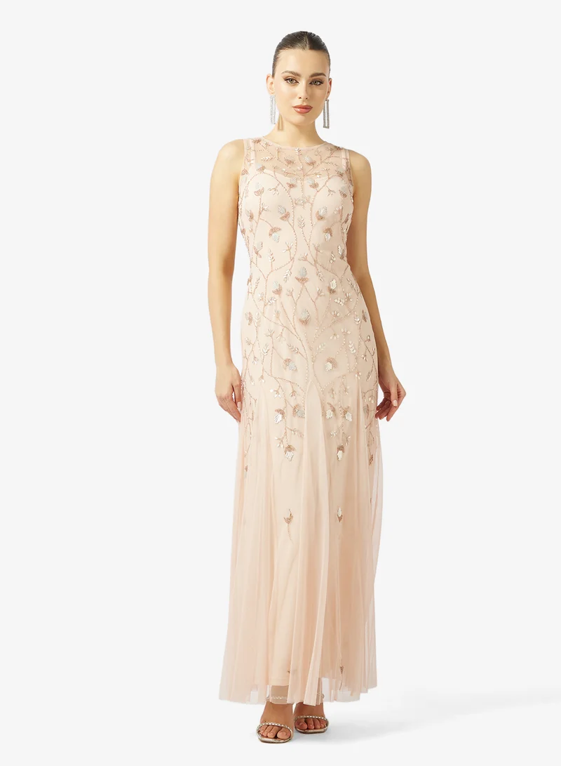 Sweetheart Neckline Bead Embellished Evening Dress