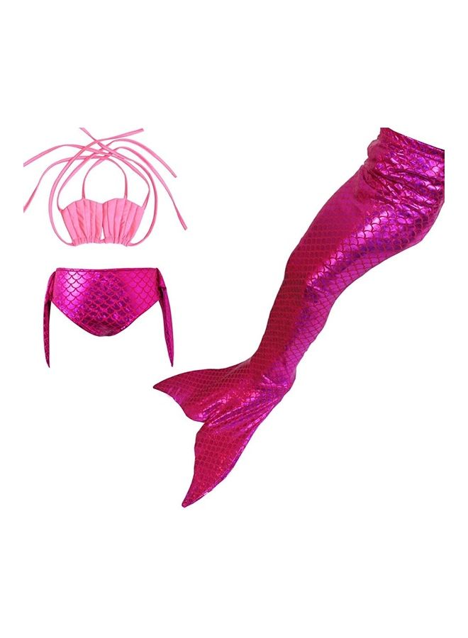 NIBEMINENT 3-Piece Mermaid Swimming Costume Set 120cm - Image 2