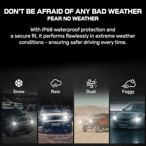 Audio Wheels H27-110W Car LED Headlight Bulbs, 16,000 Lumens Super Bright LED Headlight Conversion Kit for Cars 6000K Cool White Quick Installation Halogen Replacement - Image 5