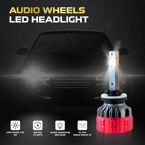 Audio Wheels H27-110W Car LED Headlight Bulbs, 16,000 Lumens Super Bright LED Headlight Conversion Kit for Cars 6000K Cool White Quick Installation Halogen Replacement - Image 4