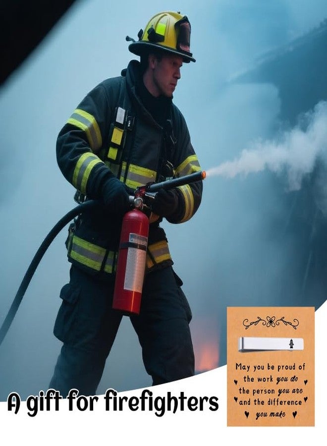 Sdopbinbin Firefighter Christmas Gifts for Men Dad Husband Fireman Tie Clip for Son Birthday Gift for Firefighters Appreciation Thank You Gifts for Men Fireman Retirement Gift for Firefighters Necktie Clip - Image 5