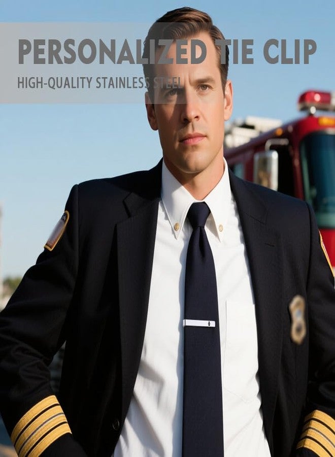 Sdopbinbin Firefighter Christmas Gifts for Men Dad Husband Fireman Tie Clip for Son Birthday Gift for Firefighters Appreciation Thank You Gifts for Men Fireman Retirement Gift for Firefighters Necktie Clip - Image 3