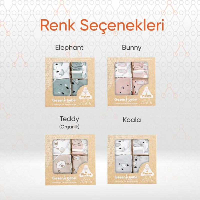 Gezenbebe Hero Baby Hospital Discharge Set 6 Piece Teddy (Organic)