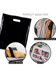 Generic FABRIC Bag with Die Cut Handle Bag - "46 * 40cm" - Black Merchandise Bags 5 Pack for Retail - Gifts -up to 20KG  - Image 3