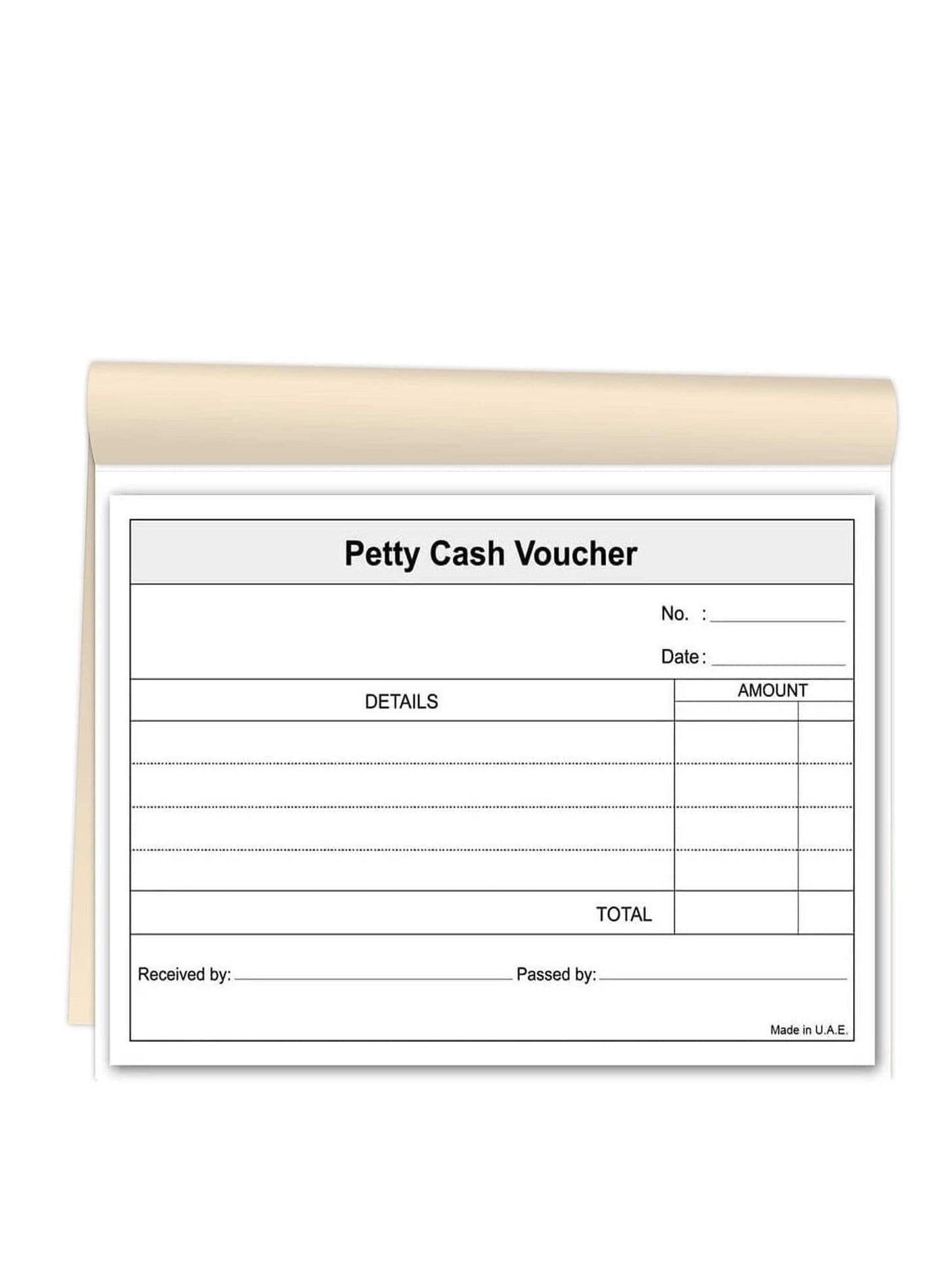 MARKQ Petty Cash Voucher Book, 50 Sheets, For Shops Small Businesses and  Offices Supplies, A5 | Best Price UAE | Dubai, Abu Dhabi