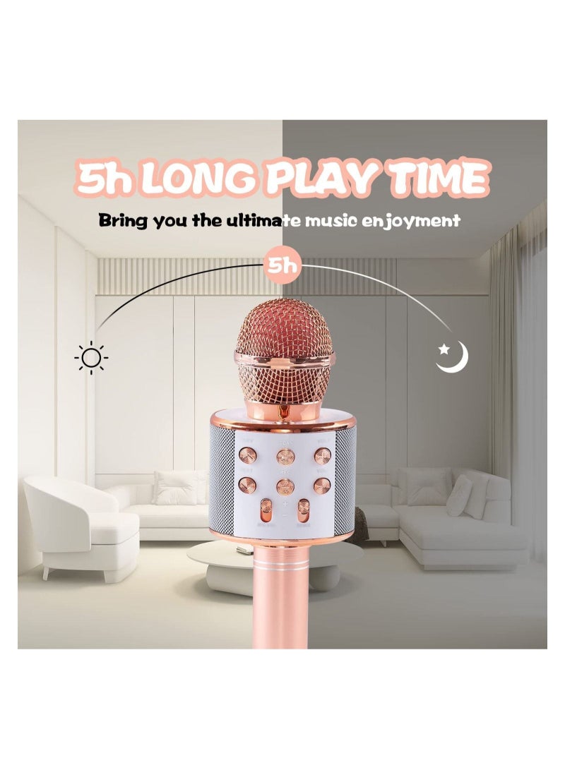 Wireless Bluetooth Karaoke Microphone for Children, 3-in-1 Portable Handheld Singing Karaoke Mic Speaker Device, Entertaining Toys for Boys and Girls aged 4 to 15, Perfect for Home Parties, Birthdays, - Image 3