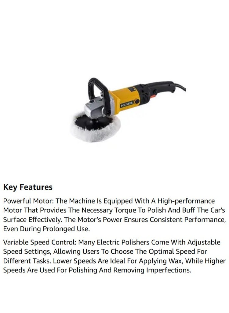 ABBASALI Electric Car polisher machine Buffing machine for home complete set with speed variable control 180mm - Image 3