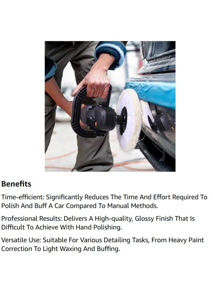 ABBASALI Electric Car polisher machine Buffing machine for home complete set with speed variable control 180mm - Image 5