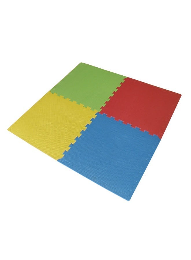Halamodo EVA Foam Mat Tiles 4-Pack - 16 SQ FT Interlocking Padding for Playroom or Gym Flooring - Workout Mat or Baby Playmat (Multicolor) - Image 2
