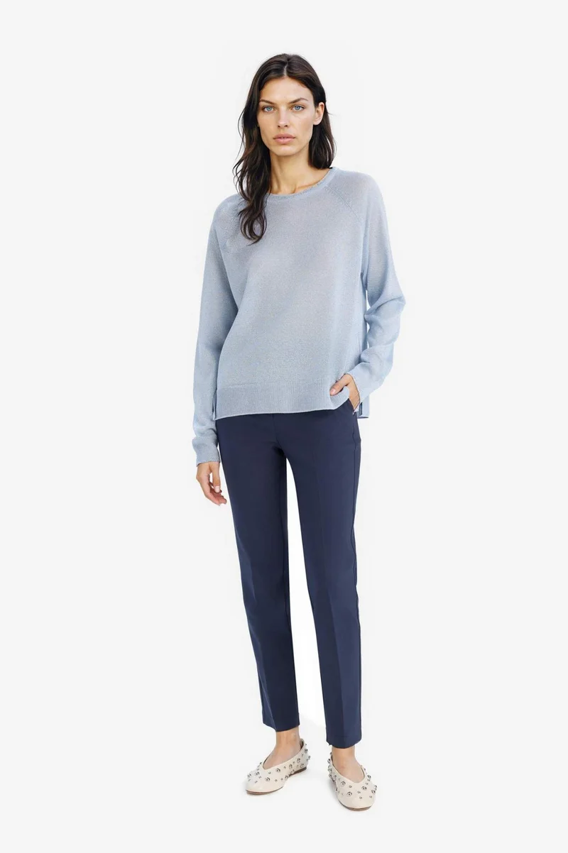 ديفاكتو Regular Fit Crew Neck Basic Knit Pullover