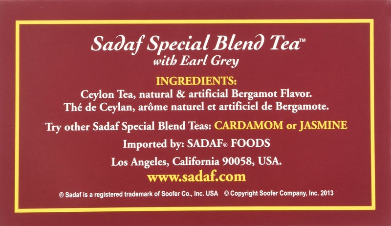 Sadaf شاي ساداف إيرل غراي في أكياس | مزيج خاص من شاي سيلون الأسود إيرل غراي | منتج تم حصاده في سريلانكا | 50 كيس (عبوة من 1) - Image 5