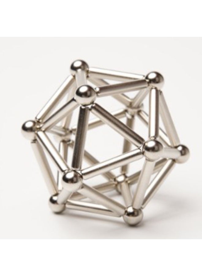 Magnetic Bar Buckyball 36 Bar 27 Ball Decompression Puzzle Creative Spell Outlet-Color:150 Bar (4*11) Short Bar 160 Ball Nickel Color  - Image 2