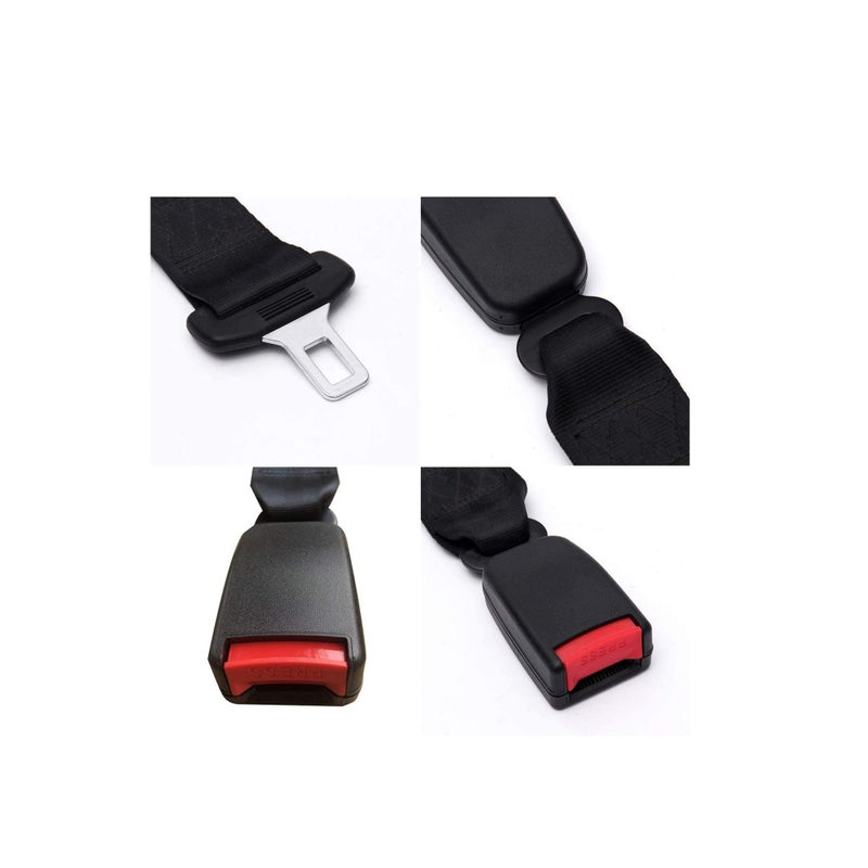 SOLARAE Seat Belt Extender & Seat Belt Tensioner, Pregnant Woman Car Belt Car Extension 2 PCS, Buckles Extender, 7/8" Metal Tongue Universal, Extension Socket Connecter - Image 2